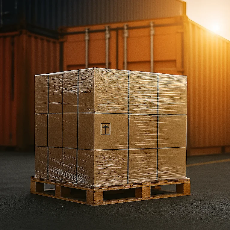 sea freight less than container load shot