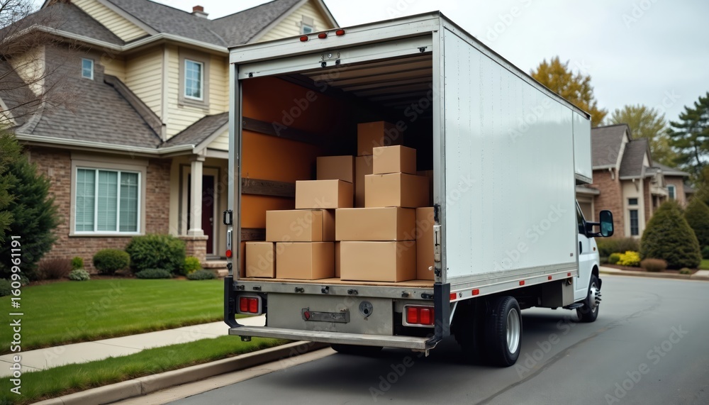 road freight full truck load shot